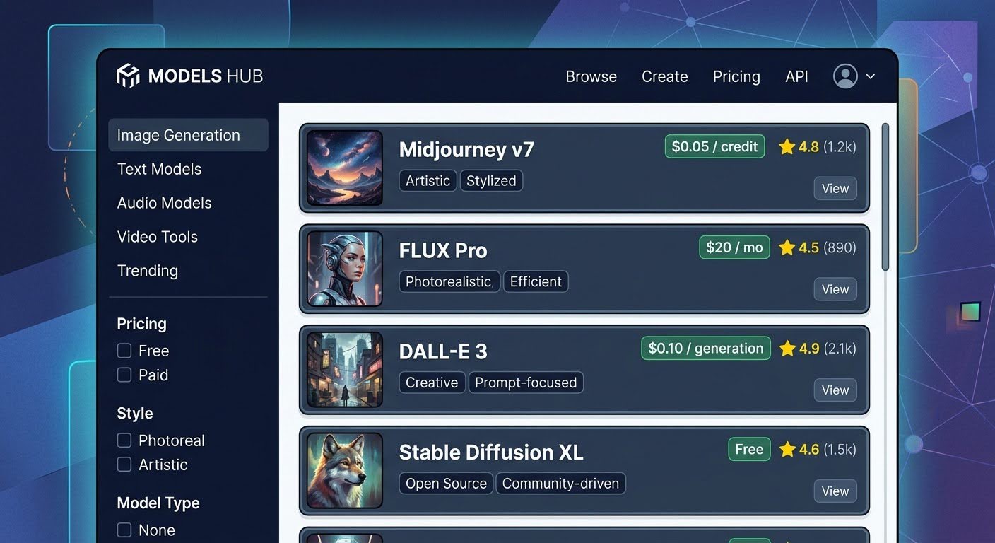 Список моделей нейросетей для генерации изображений на платформе BotHub