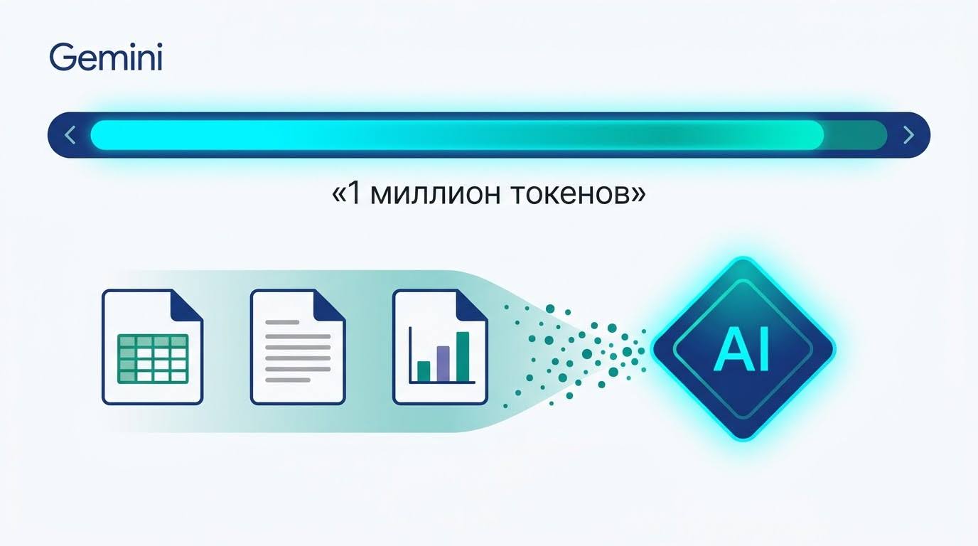 Gemini для аналитики — мультимодальный ИИ с контекстом 1 миллион токенов