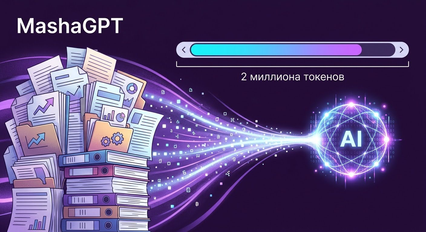 MashaGPT для аналитики — 2 миллиона токенов для больших документов