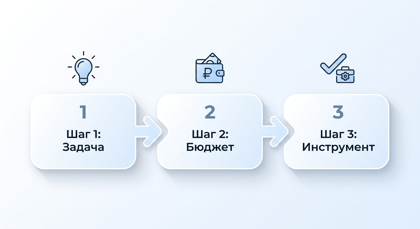 Три шага выбора нейросети для дизайна — алгоритм-схема