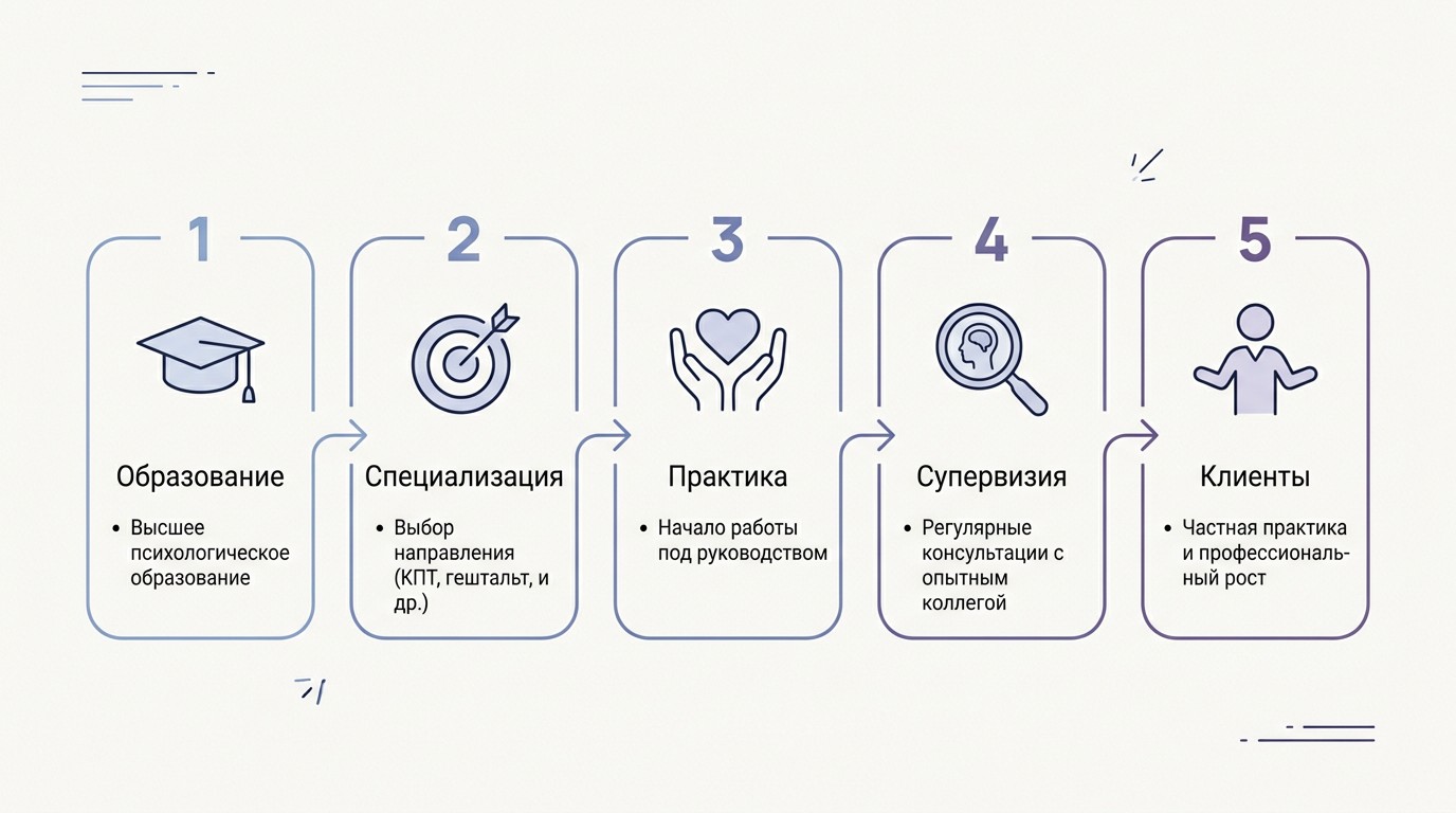 Пять шагов как стать психологом — схема пути в профессию