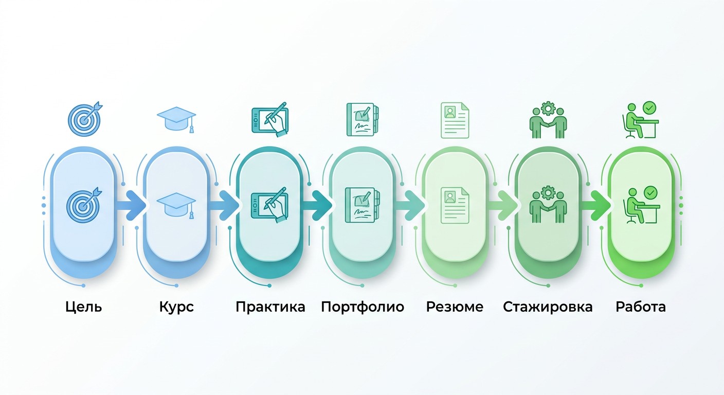 Дорожная карта из семи шагов для входа в профессию графического дизайнера