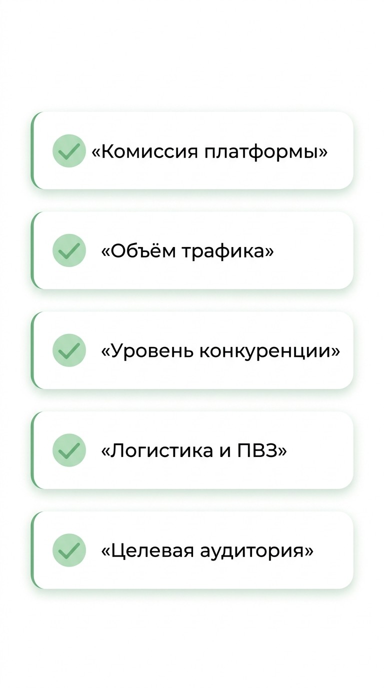 Чек-лист пяти критериев выбора маркетплейса для продавца