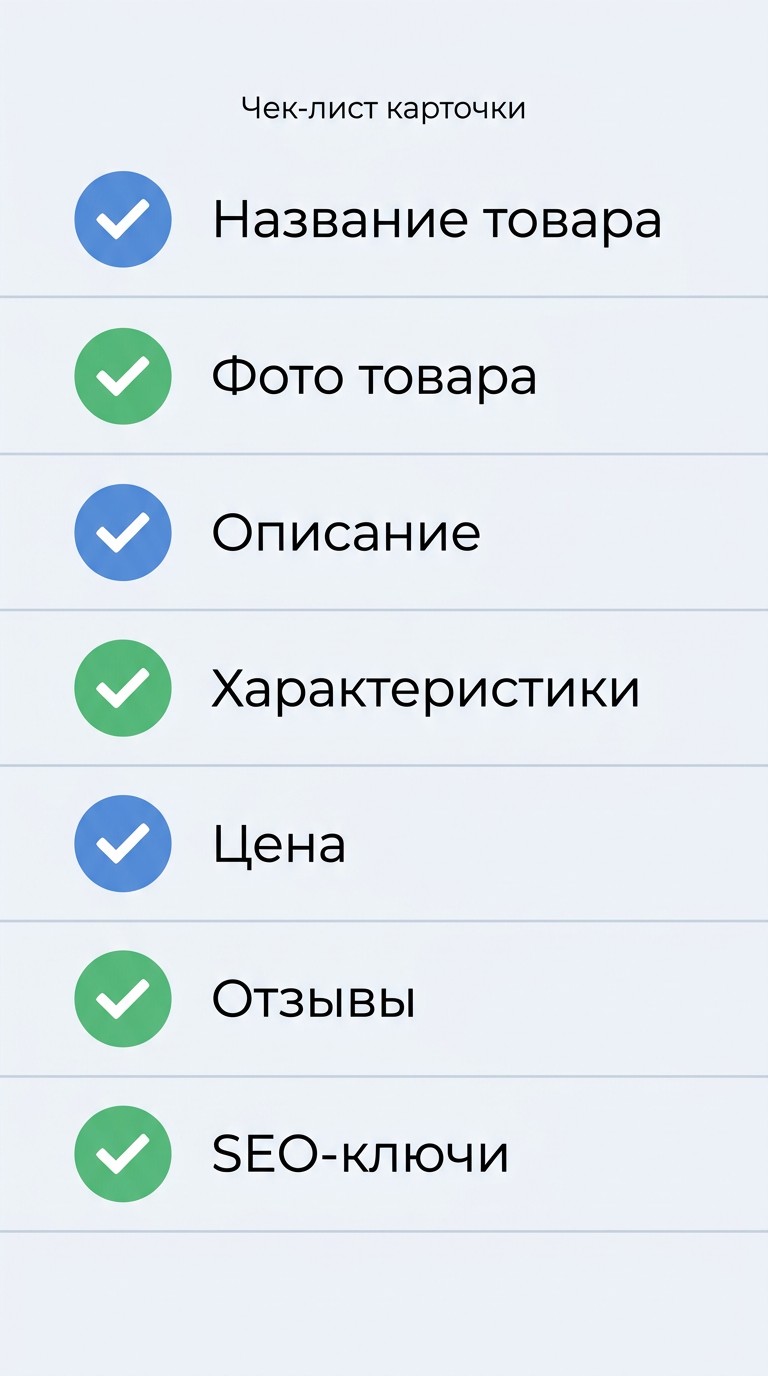 Чек-лист подготовки карточки товара перед запуском рекламы на Ozon