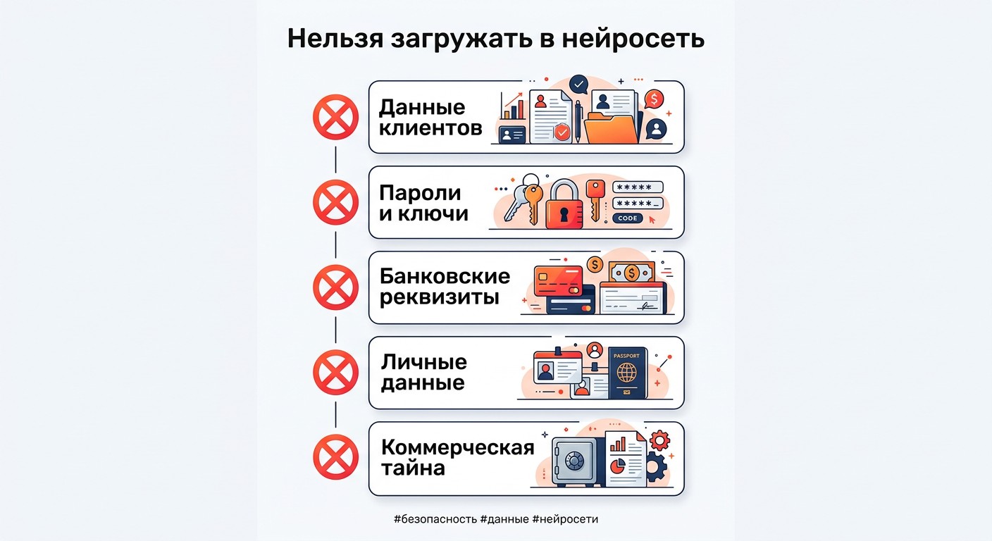 Чек-лист: что нельзя загружать бухгалтеру в нейросеть