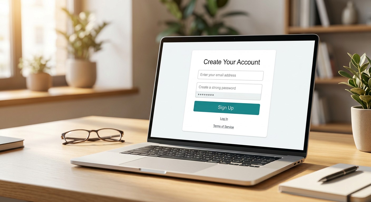 Страница регистрации DeepSeek через email на компьютере