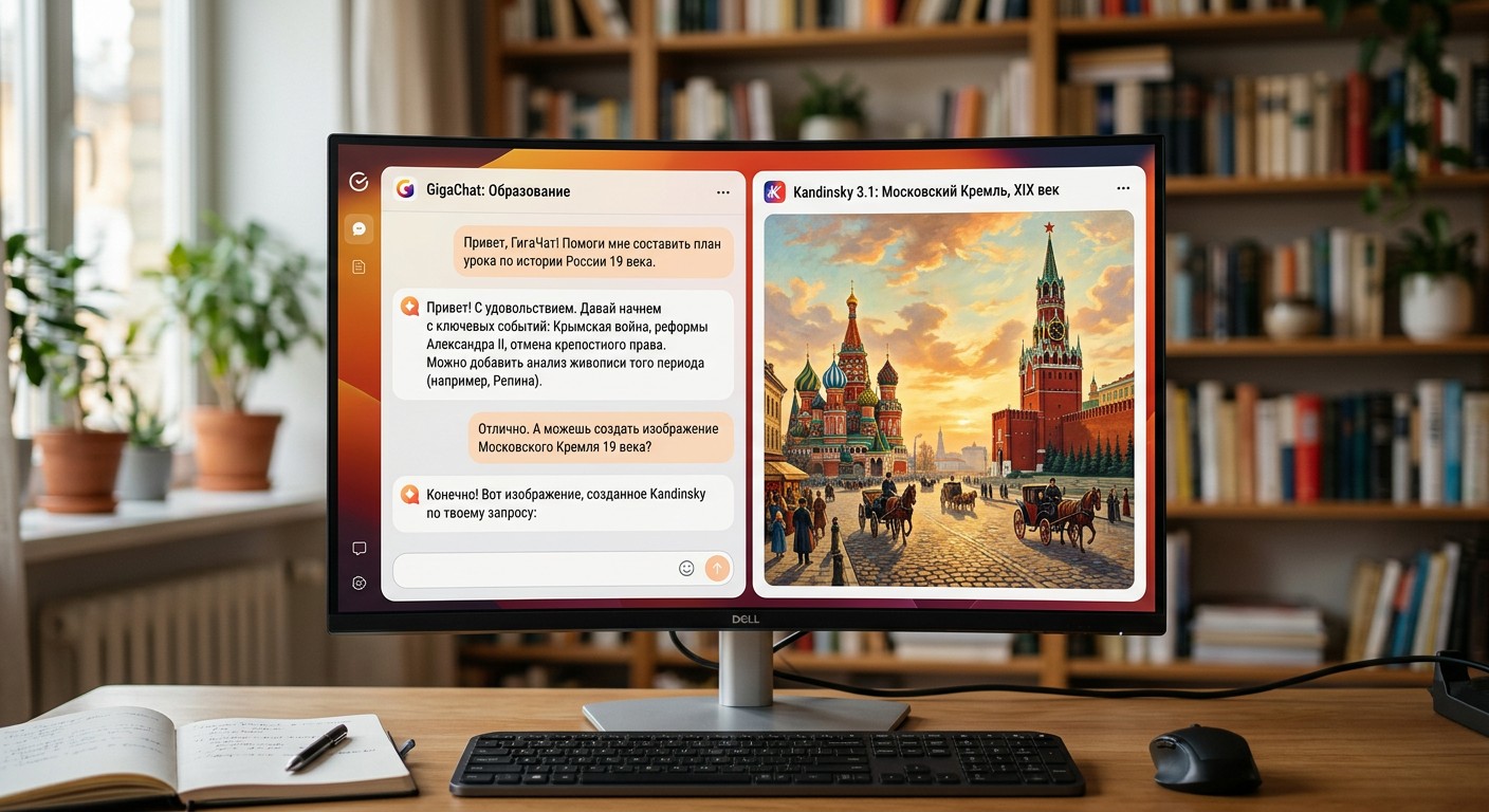 GigaChat и Kandinsky — российские ИИ-инструменты для учёбы и создания изображений