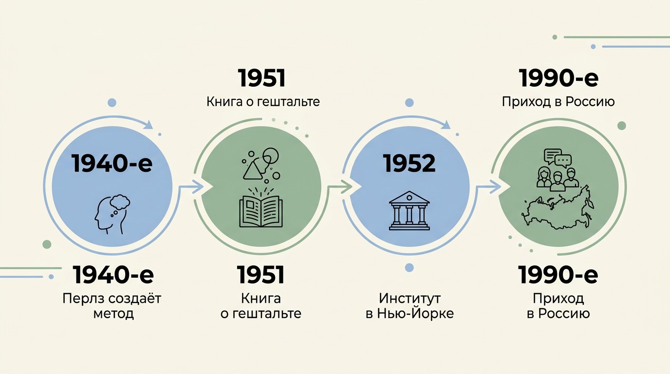 История гештальт-терапии: таймлайн от Перлза до распространения в России