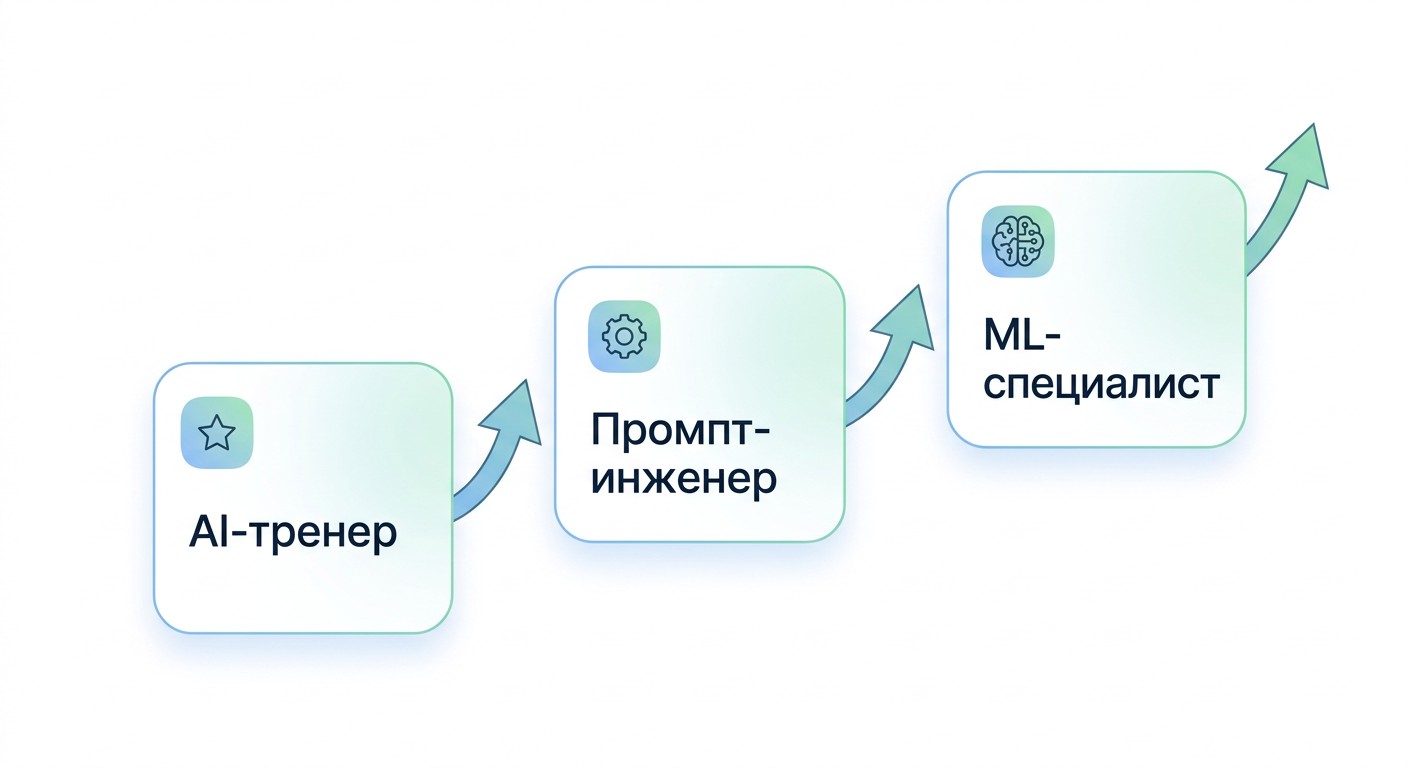 Карьерный трек: от AI-тренера через промпт-инженера к ML-специалисту