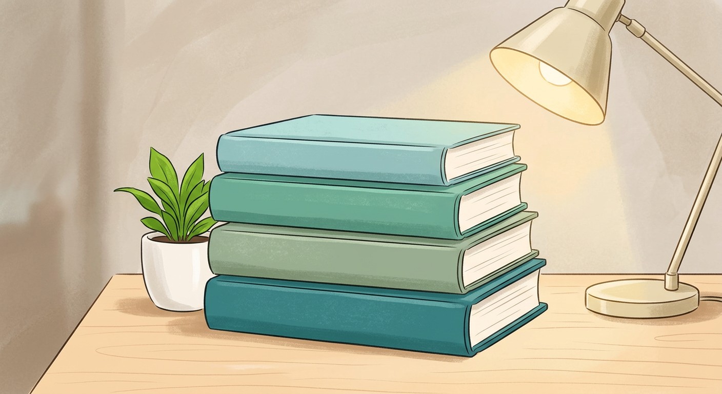 Книги по когнитивно-поведенческой терапии — стопка книг о психологии и саморазвитии