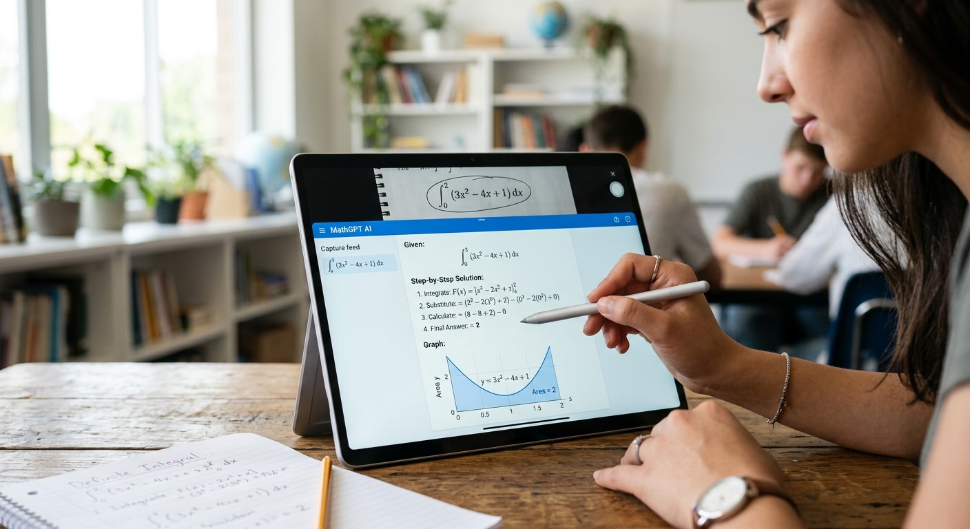 MathGPT распознаёт рукописное уравнение и выдаёт пошаговое решение