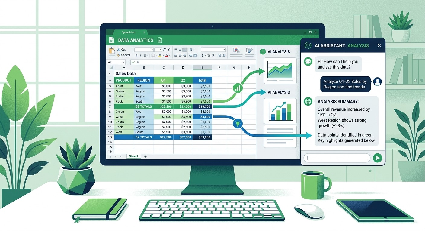 Анализ данных Excel-таблиц с помощью нейросети ChatGPT в чате