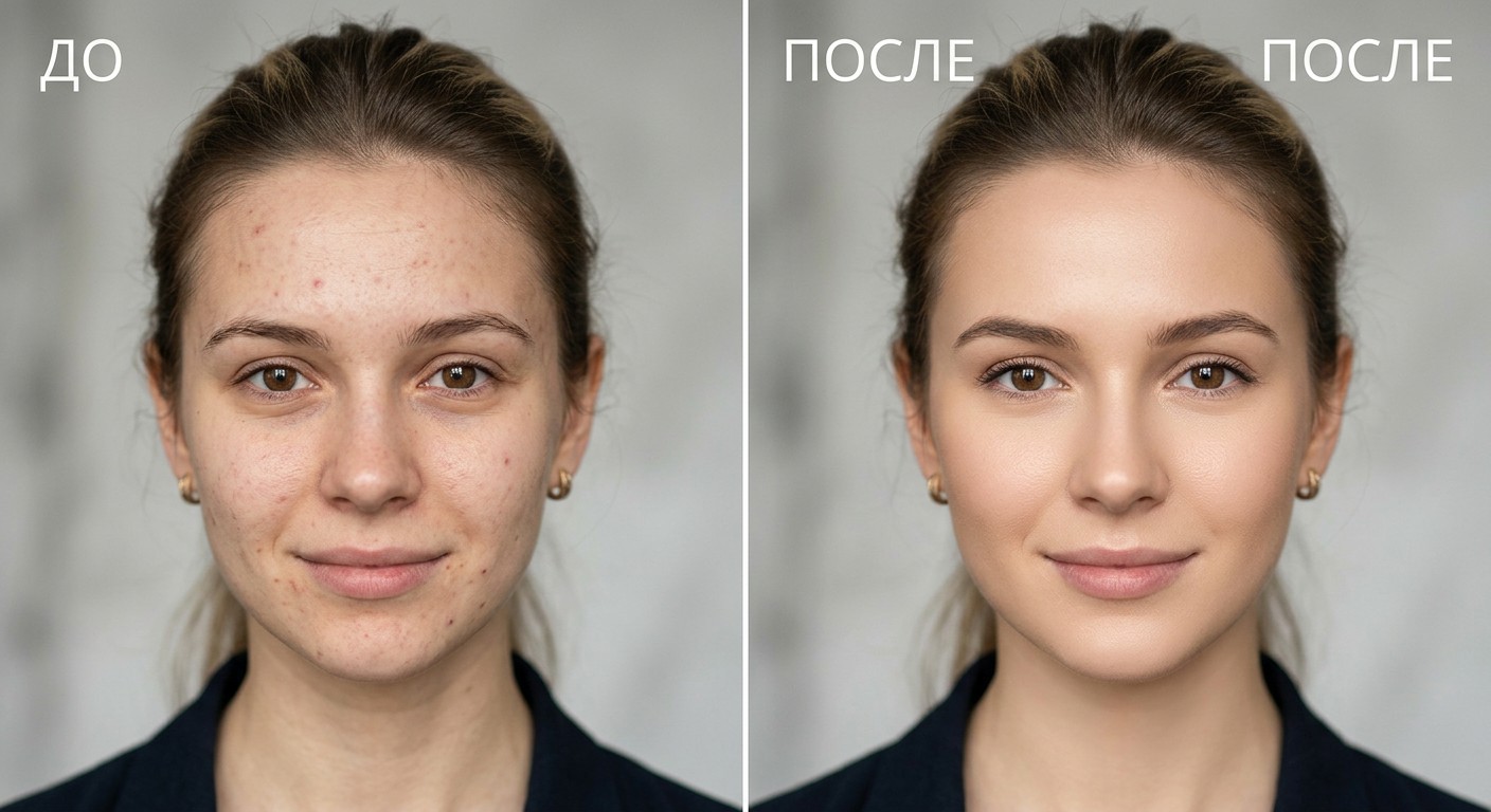 Ретушь портрета в Photoshop: сравнение фото до и после обработки