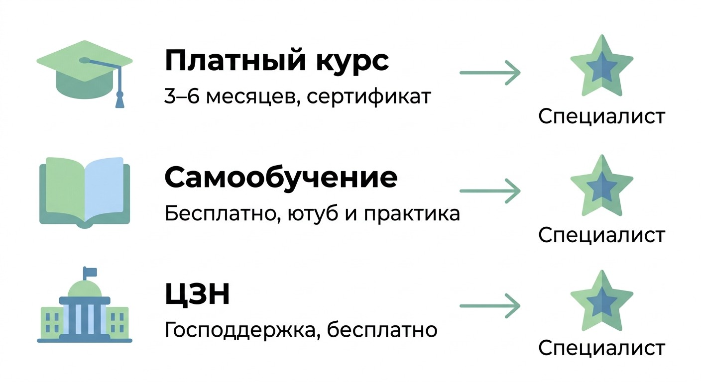 Три пути стать специалистом по маркетплейсам: курс, самообучение, поддержка ЦЗН