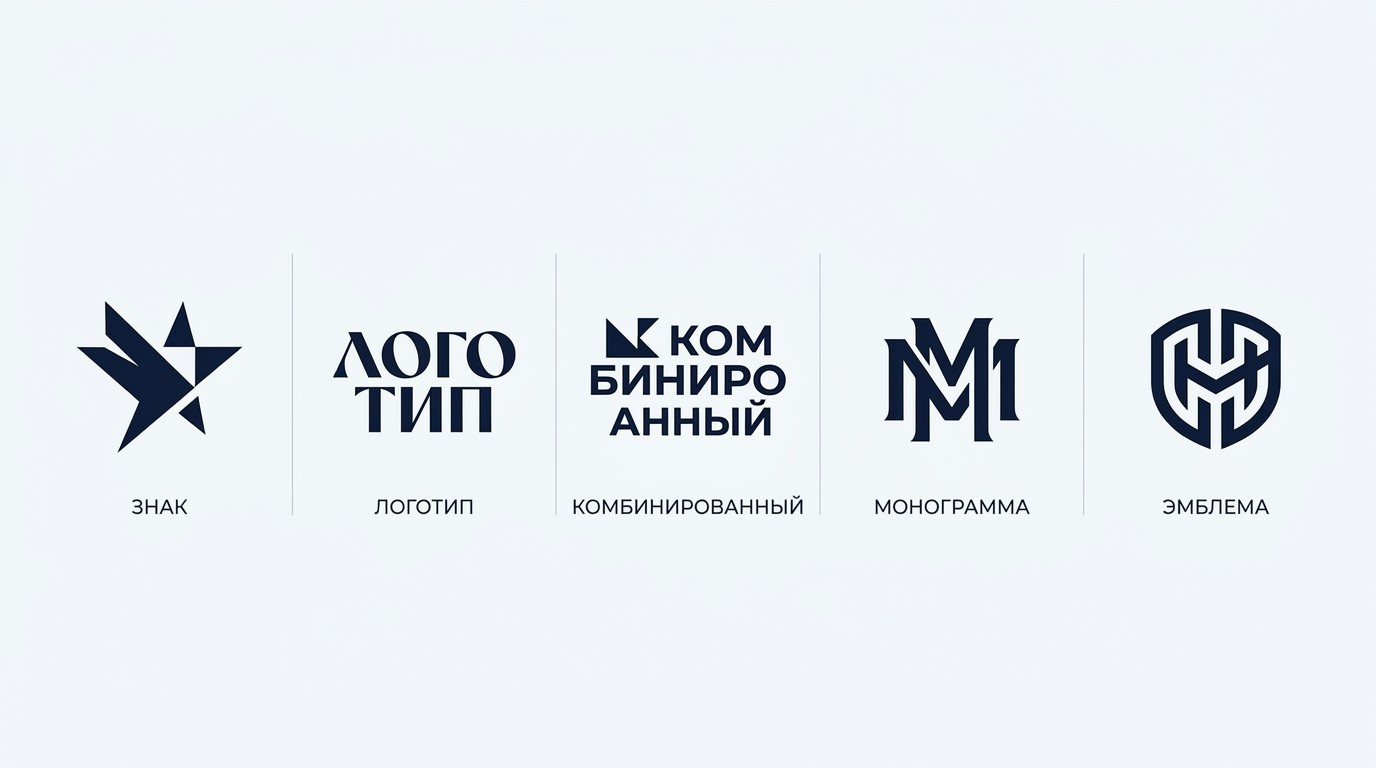 Виды логотипов фирменного стиля — знак, монограмма, комбинированный, эмблема
