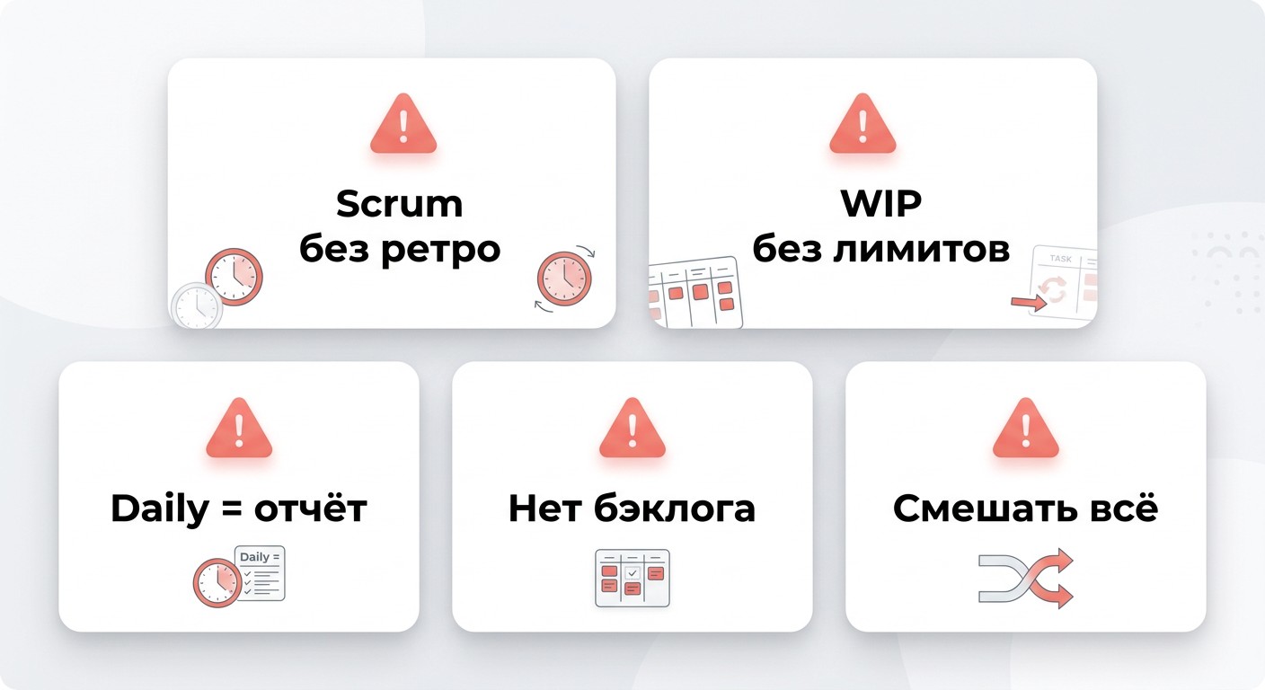 5 антипаттернов в Agile Scrum и Kanban — типичные ошибки команд