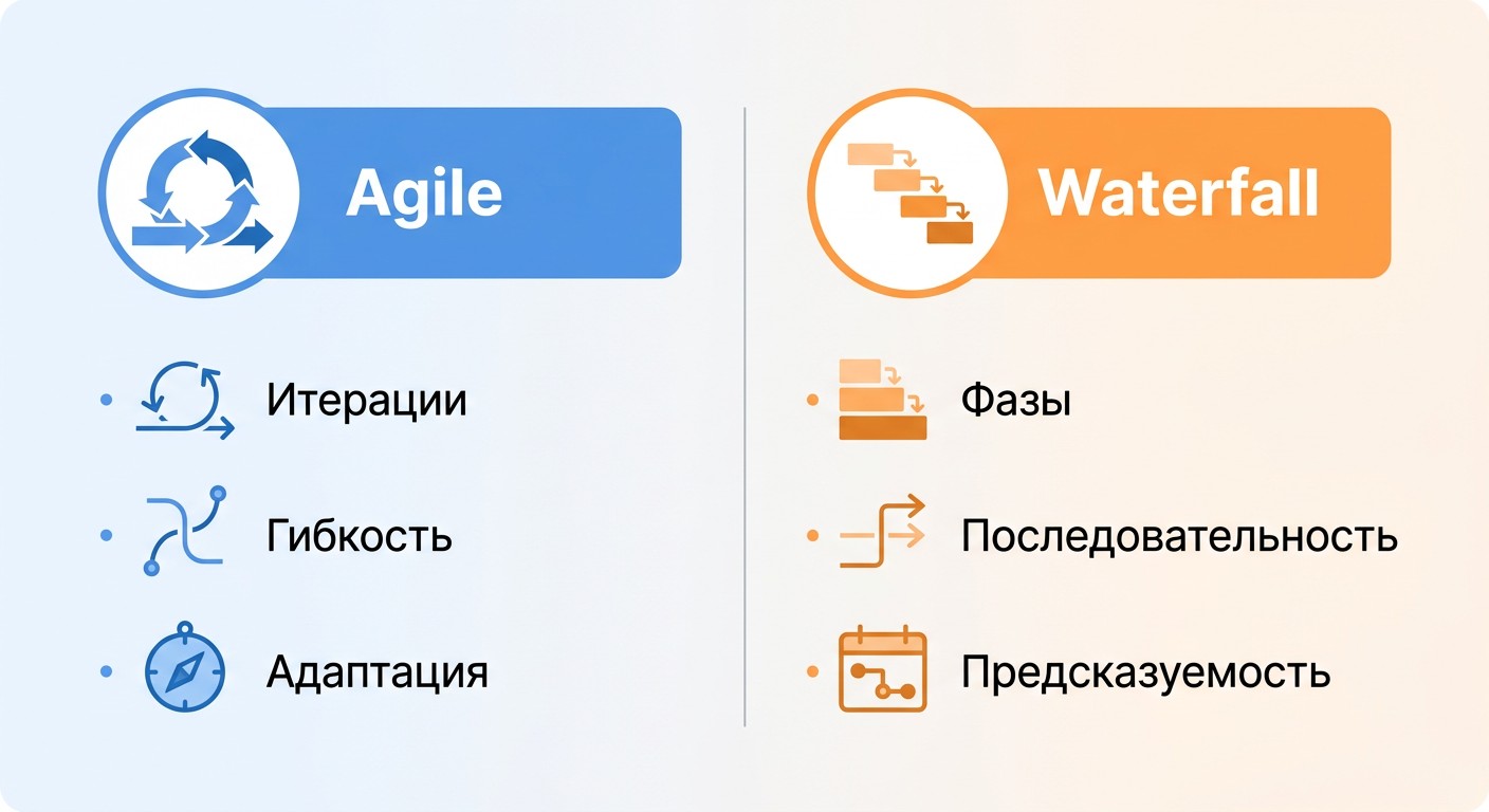 Сравнение методологий Agile и Waterfall для менеджера проектов