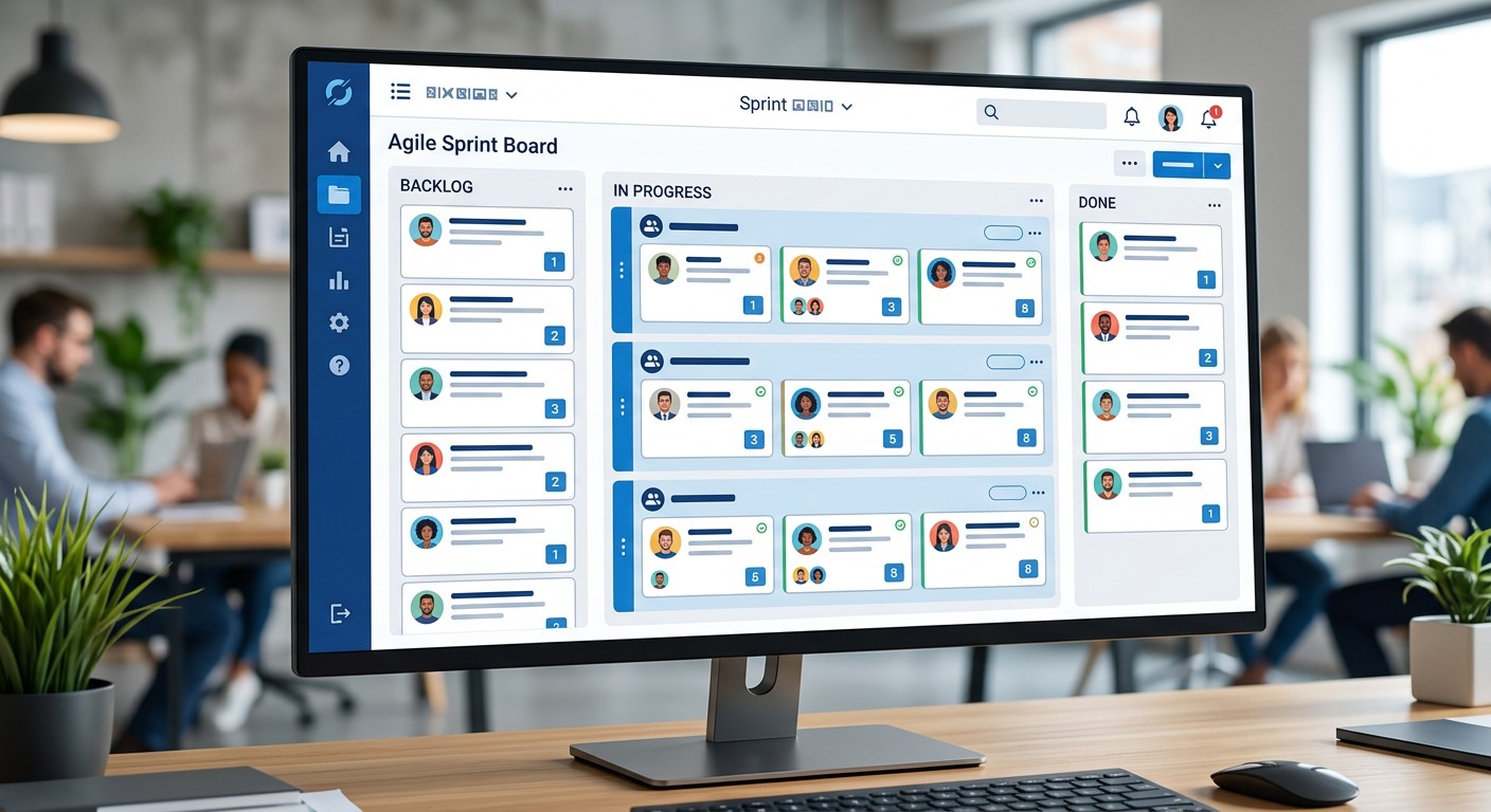 Интерфейс Jira — доска Agile-спринтов для управления проектами команды