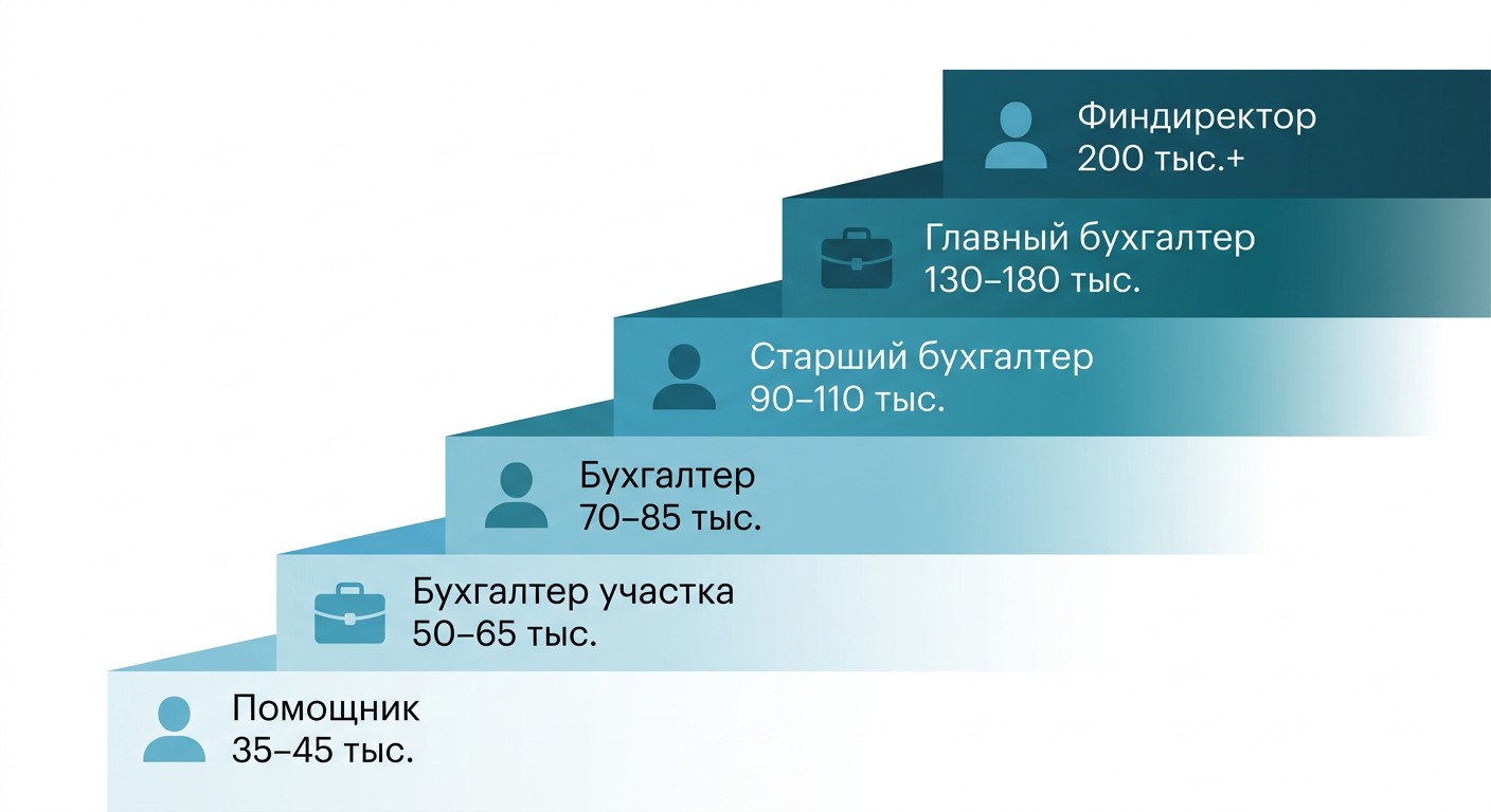 Карьерная лестница бухгалтера: 6 ступеней роста зарплаты