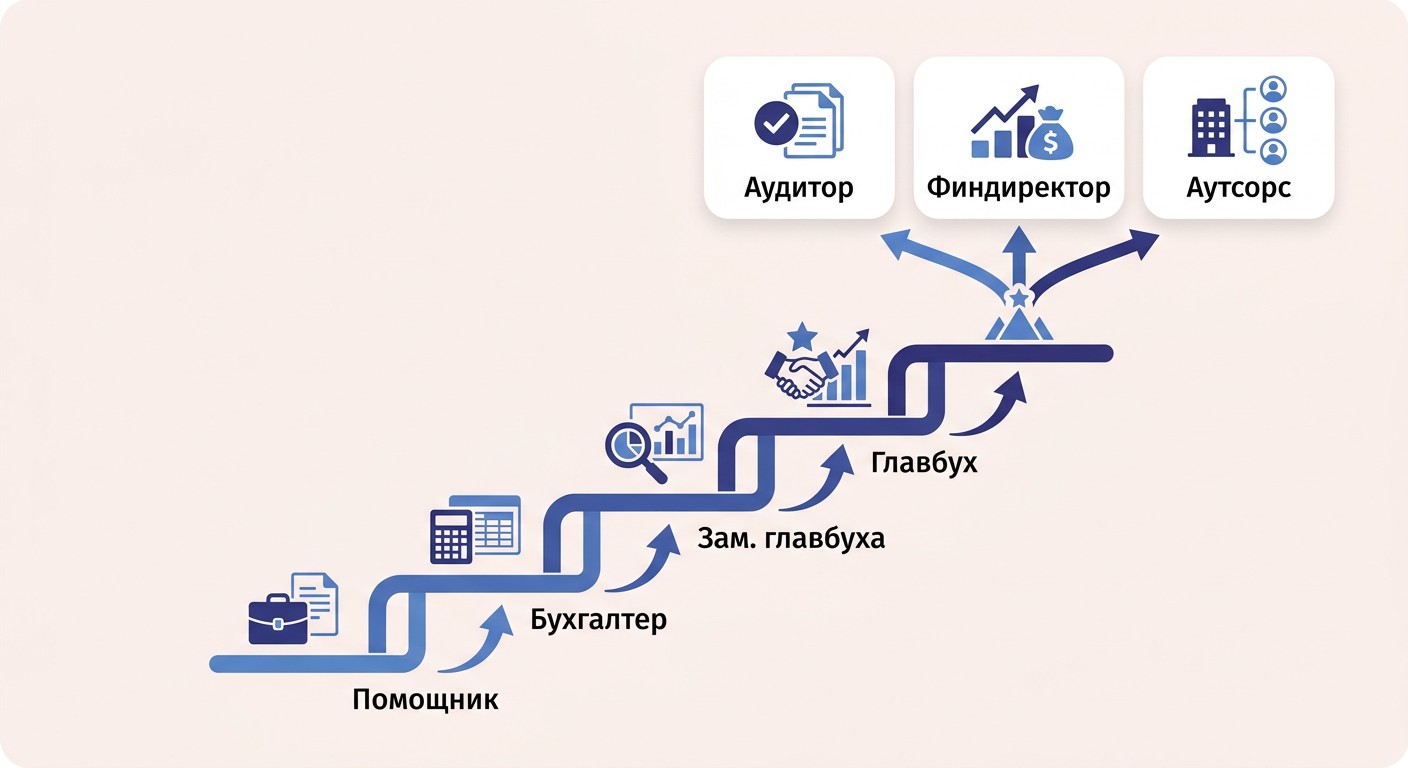 Карьерная лестница бухгалтера — от помощника до главного бухгалтера