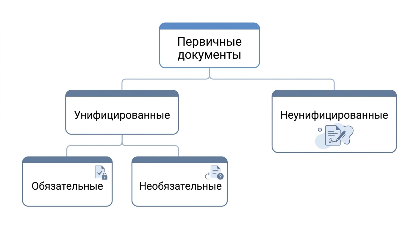 Дерево классификации первичных документов: унифицированные и неунифицированные