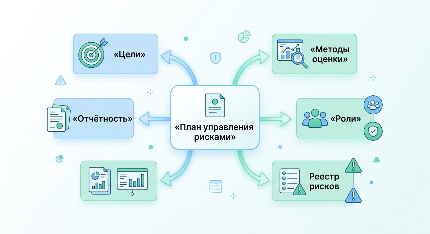 Структура плана управления рисками проекта — пять компонентов