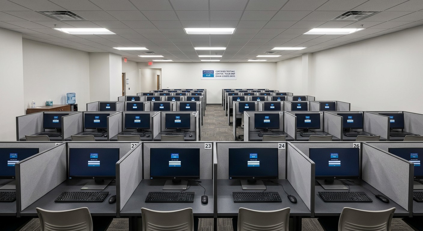 Зал офлайн-центра тестирования Pearson VUE для сдачи экзамена PMP