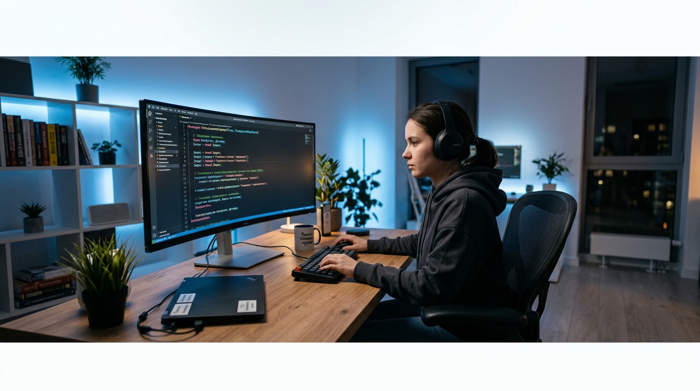 Программист работает в Конфигураторе 1С с кодом BSL