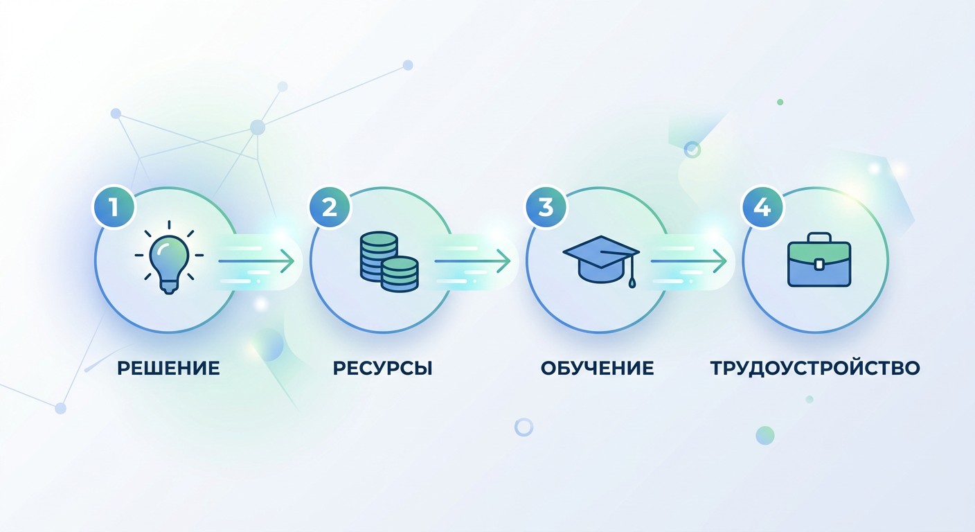 Четыре шага к новой профессии через профессиональную переподготовку