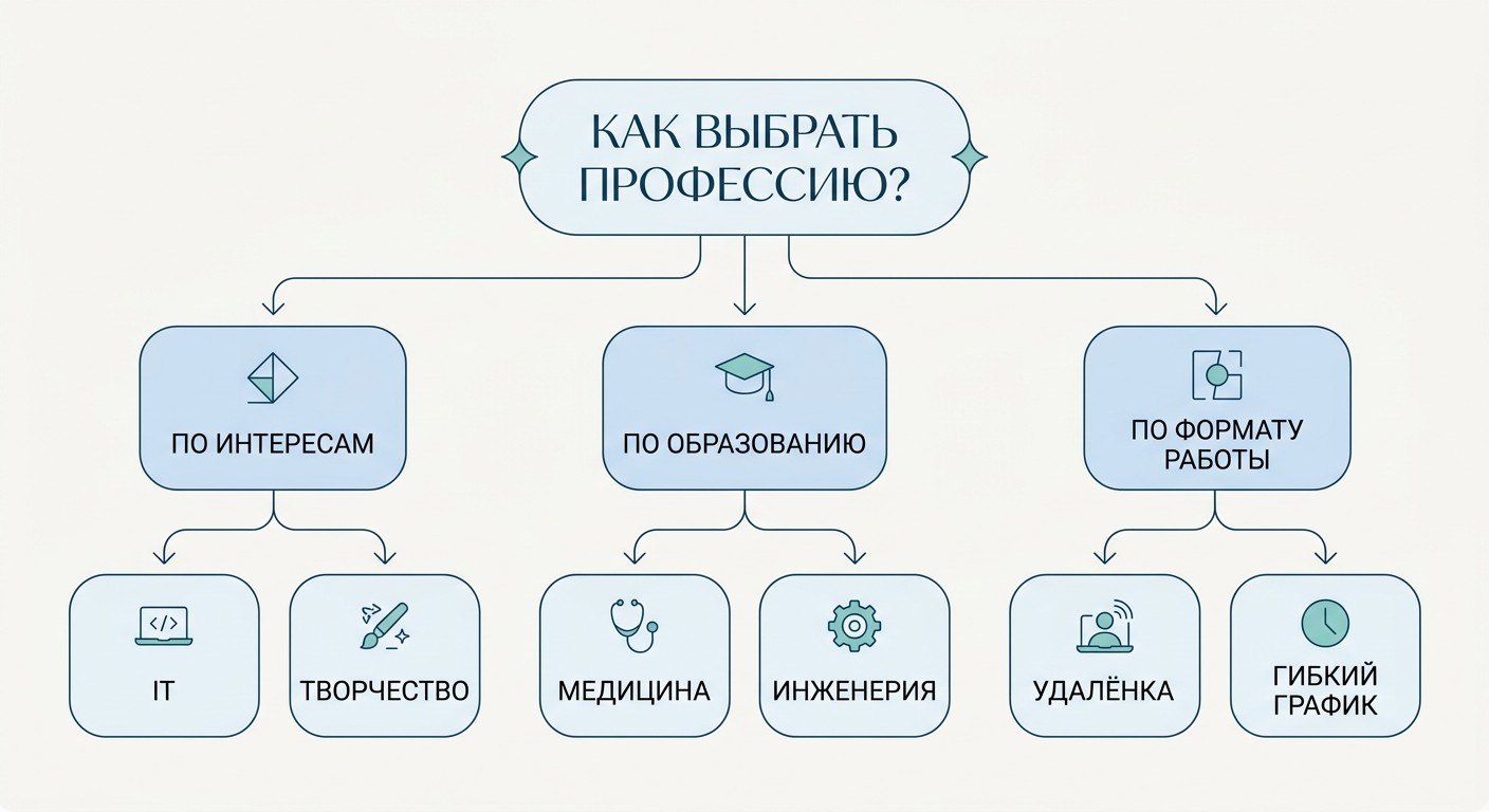 Дерево решений как выбрать востребованную профессию в 2026 году