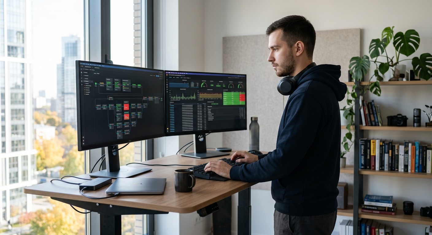DevOps-инженер работает удалённо с облачной инфраструктурой в 2026