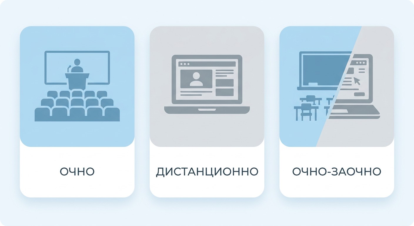 Три формата переподготовки: очное, дистанционное и очно-заочное обучение