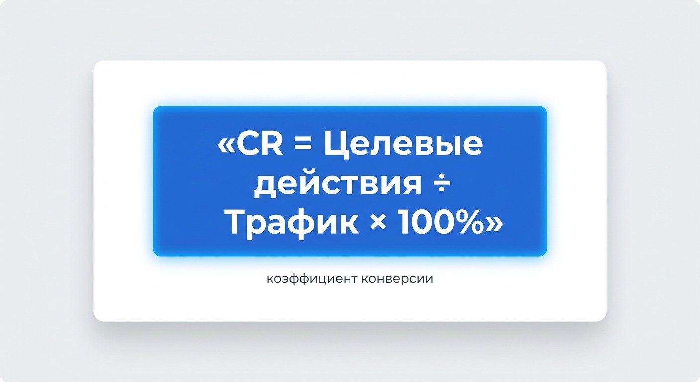 Формула расчёта коэффициента конверсии CR в маркетинге