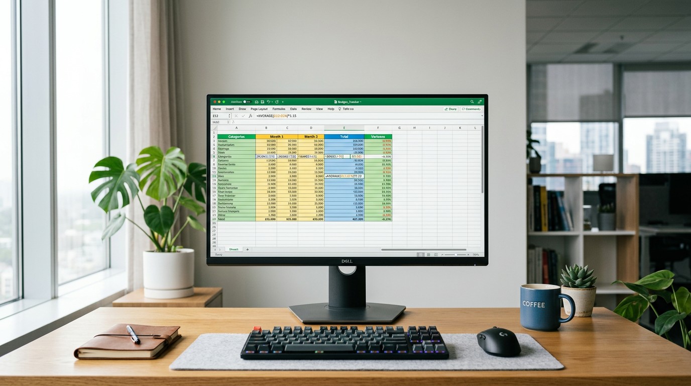 Экран Excel с формулами в ячейках — руководство для начинающих