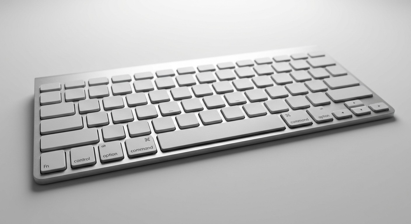 Mac-клавиатура с клавишами Cmd, Option и Fn для работы в Excel