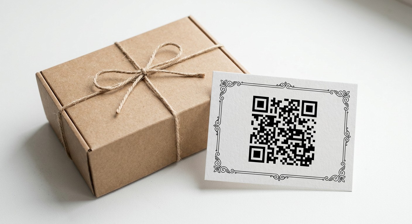 Открытка с QR-кодом в упаковке товара для получения отзывов