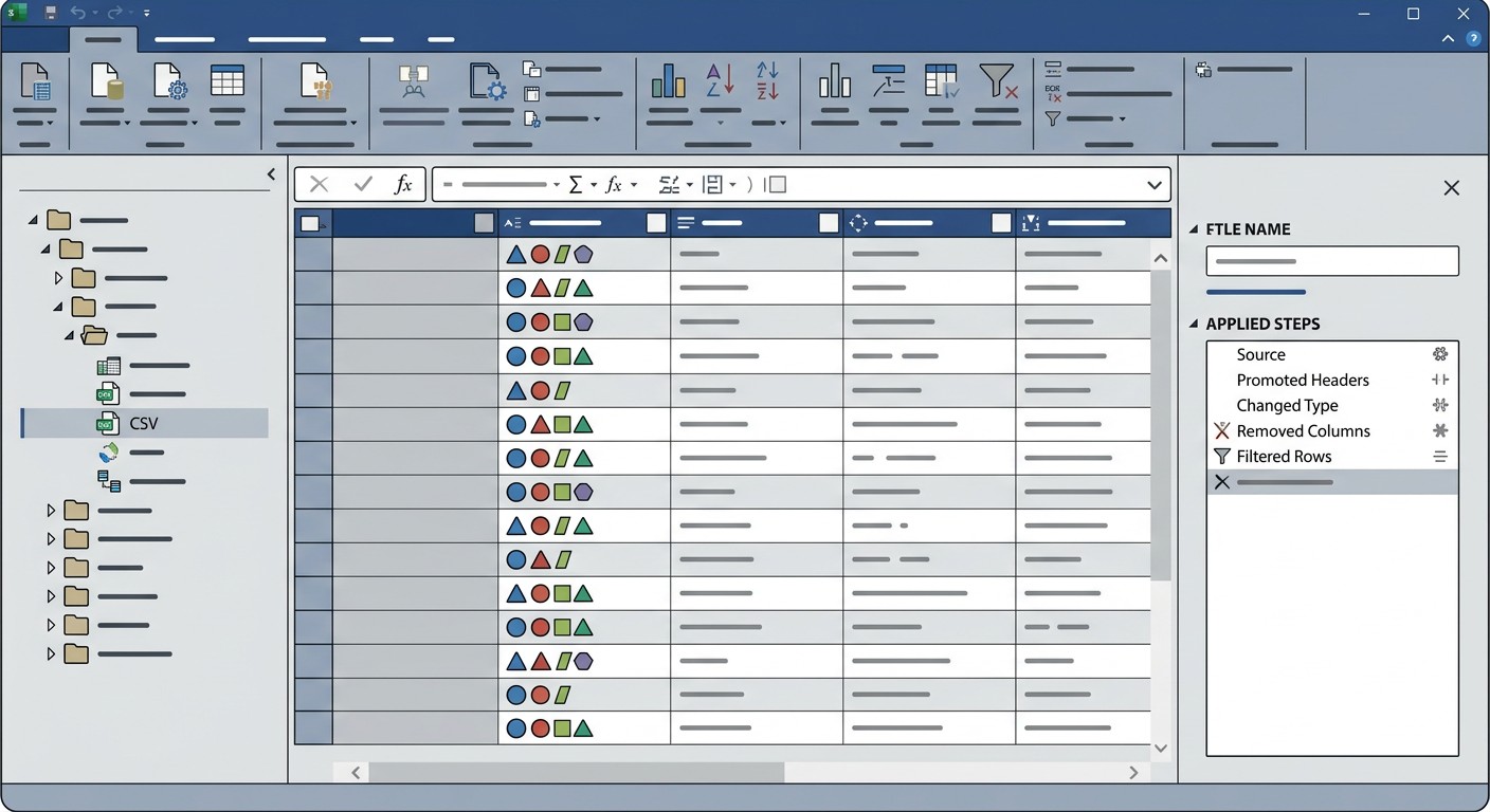 Редактор Power Query в Excel — подключение и трансформация CSV-файла