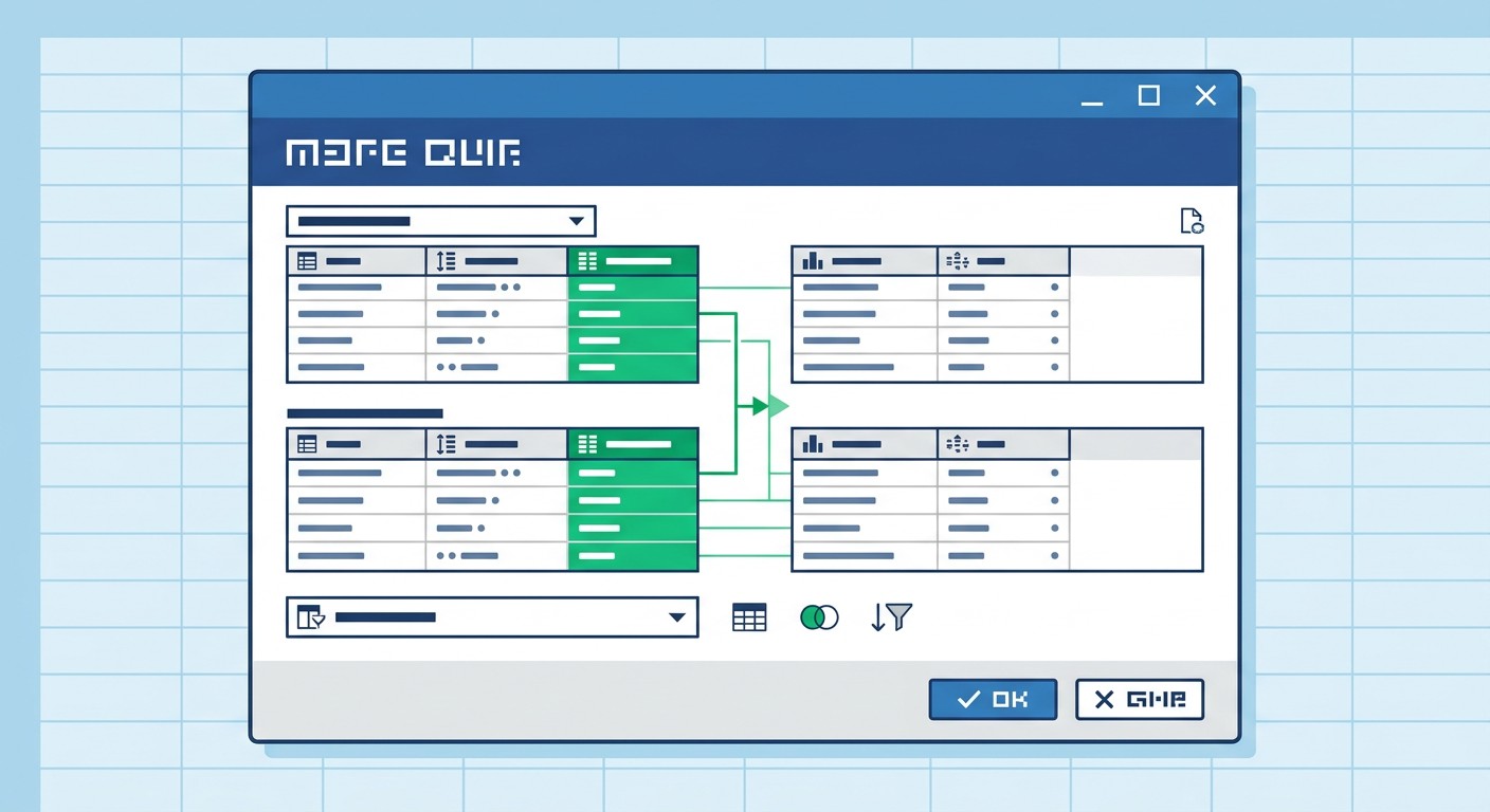 Окно «Слияние» в Power Query — выбор типа объединения двух таблиц