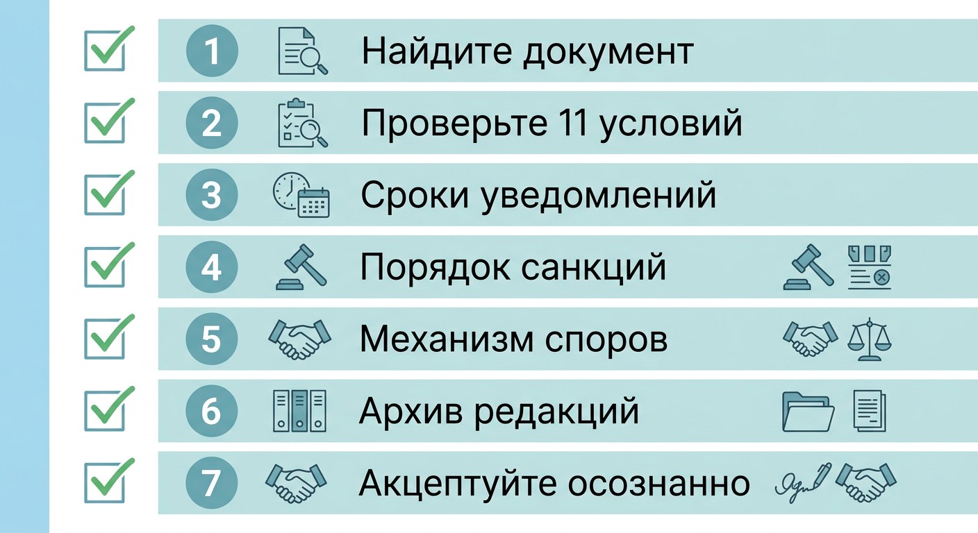 Чек-лист из 7 шагов для проверки оферты маркетплейса продавцом