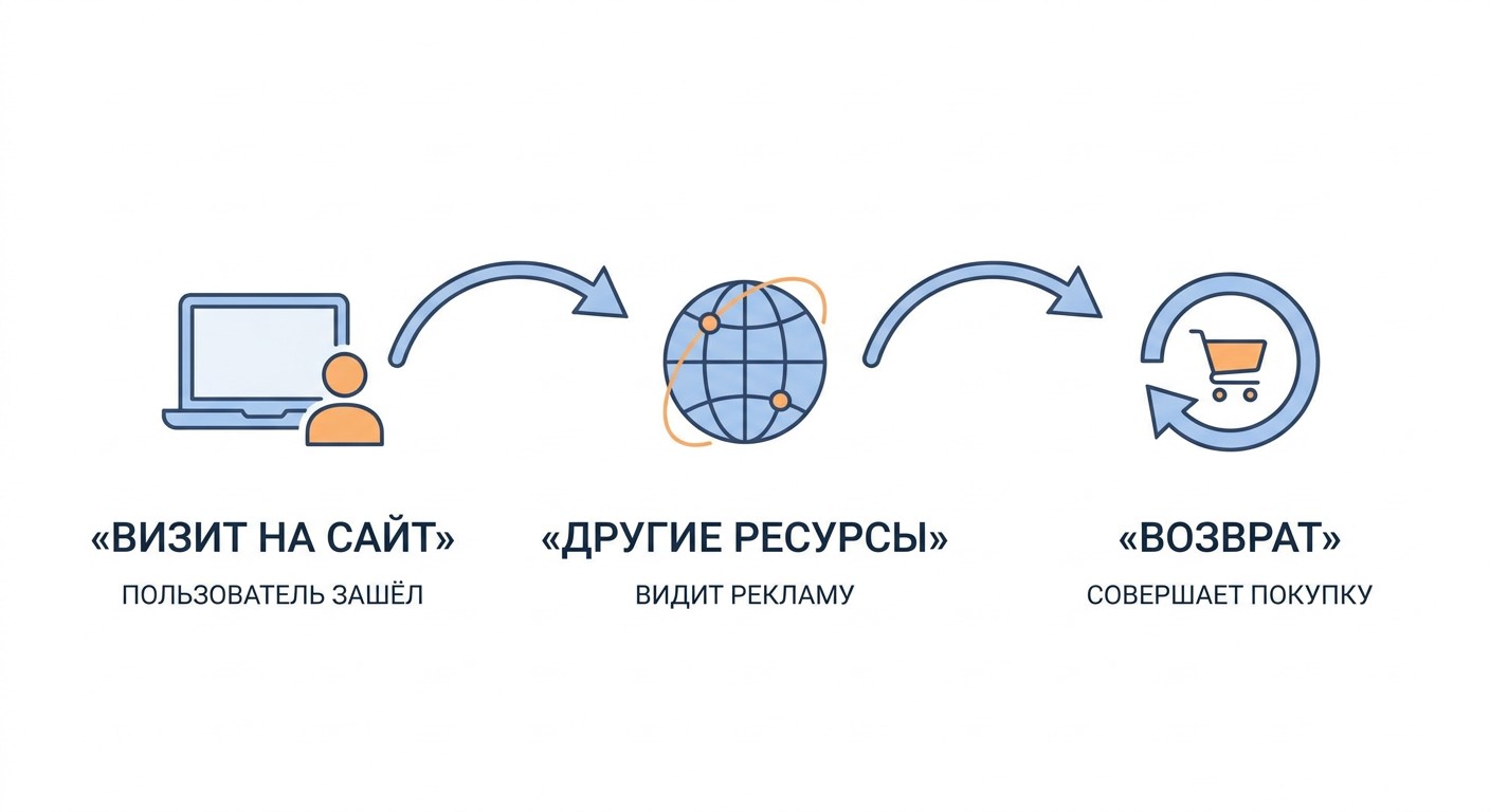 Путь ретаргетинга в контекстной рекламе — сайт, другие ресурсы, возврат