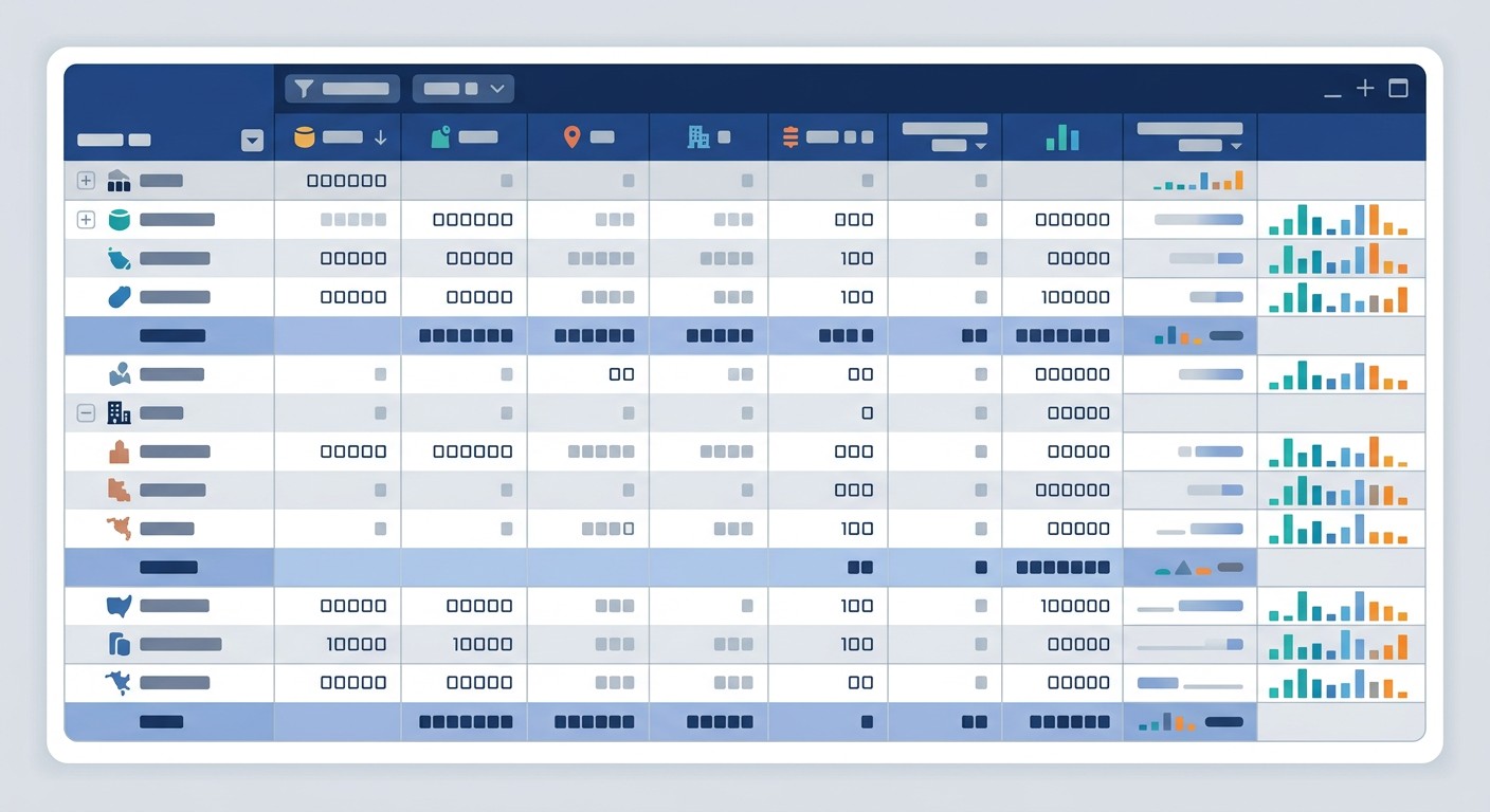 Сводная таблица Excel с данными о продажах по регионам