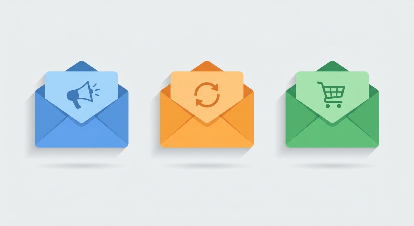 Три вида email-рассылок для бизнеса — схема типов