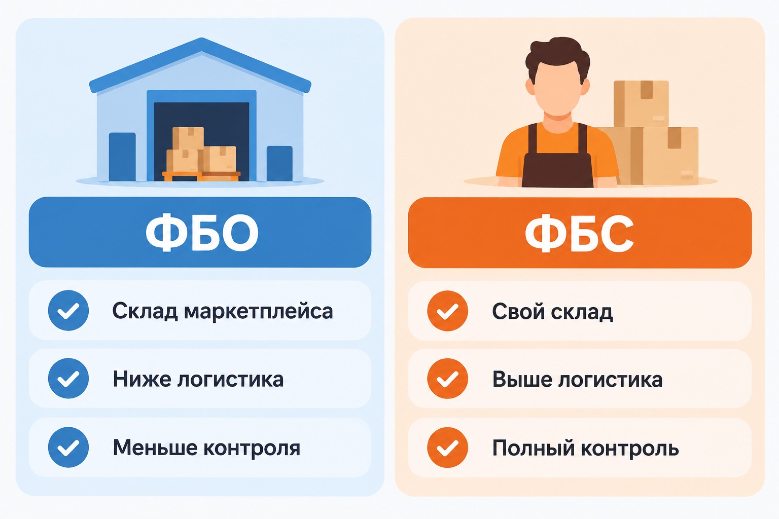 Сравнение ФБО и ФБС на маркетплейсе — влияние на себестоимость товара
